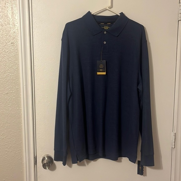 NWT Club Room The Estate Polo In Chambray Blue Size XL - Picture 1 of 7